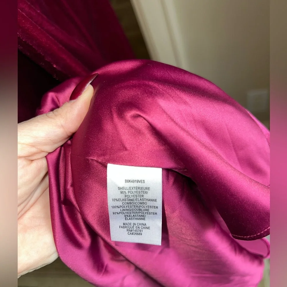 NEW Revolve PARKER BLACK LABEL Long Velvet Gown Size 4 $598 Color Wine - Picture 8 of 10
